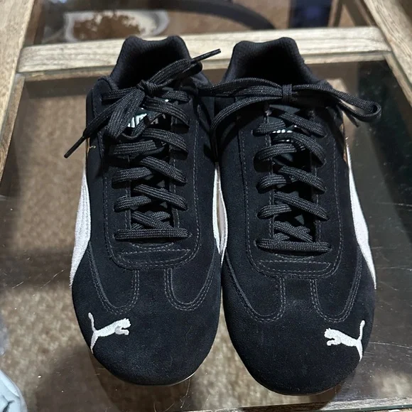 Puma Women’s Speedcat Black and Gray Suede Sneakers - Picture 2 of 9